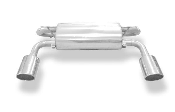 Fox Endschalldämpfer quer 129x106 Typ 32 rechts/links für Infiniti FX30d (ab 2010) – Edelstahl, Rohr 55 mm, EG-Gutachten