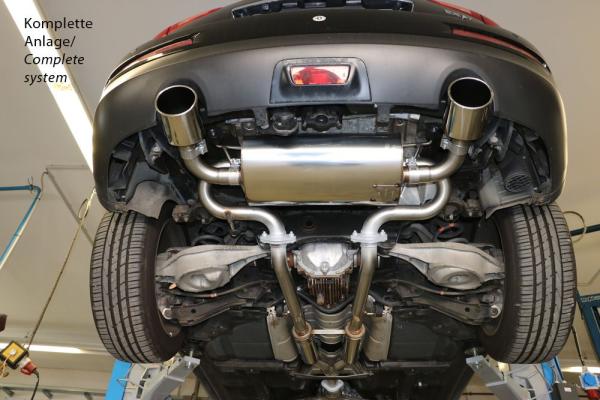 Fox Endschalldämpfer quer 129x106 Typ 32 rechts/links für Infiniti EX37 (ab 2010) – Edelstahl, Rohr 55 mm, EG-Gutachten