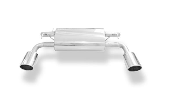 Fox Endschalldämpfer quer 129x106 Typ 32 rechts/links für Infiniti EX37 (ab 2010) – Edelstahl, Rohr 55 mm, EG-Gutachten