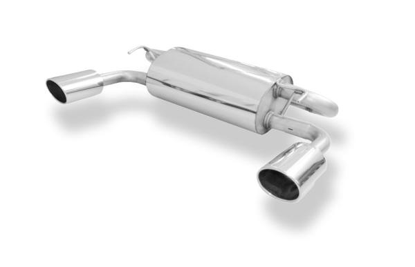 Fox Endschalldämpfer quer 129x106 Typ 32 rechts/links für Infiniti EX37 (ab 2010) – Edelstahl, Rohr 55 mm, EG-Gutachten