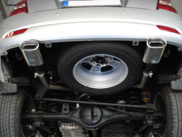 Fox Endrohrgeweih 135x80 Typ 53 rechts/links für Kia Sorento JC – Edelstahl, EG-Gutachten