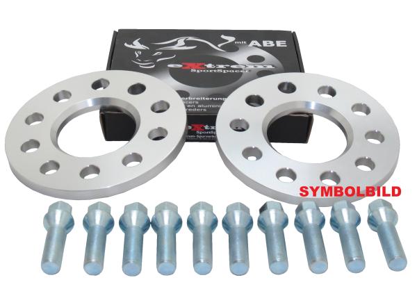 Novus NJT ALU Spurverbreiterung 10 mm für Audi 200 (44/44Q) – LK 5x100 / 5x112, NLB 57,1 mm, inkl. Radschrauben, mit ABE