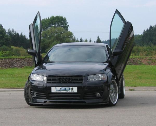 LSD Doors Flügeltürsystem für Audi A3 (8P) 2003–2013 – Komplett Kit für Fahrer- & Beifahrertür – inkl. Kabelsatz – Teilegutachten (§19.3)