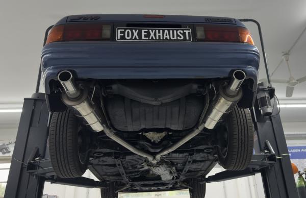 Fox Endschalldämpfer 1x80 Typ 12 rechts/links für Mazda RX-7 FC – Edelstahl, EG-Gutachten