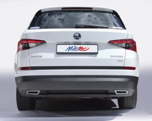 Milotec - Auspuff-Dummies silber für Skoda Kodiaq NS inkl. Facelift ohne Scout oder Sportline