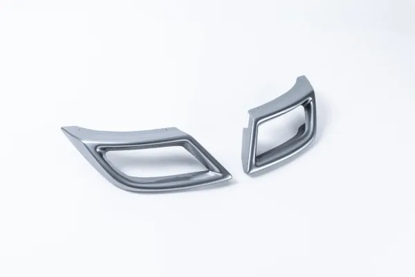 Milotec - Auspuff-Dummies XL Alu-Brush-Design für Skoda Kodiaq NS inkl. Facelift ohne Scout oder Sportline