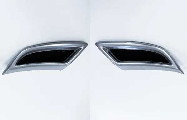 Milotec - Auspuff-Dummies Alu-Brush-Design für Skoda Kodiaq NS inkl. Facelift ohne Scout oder Sportline