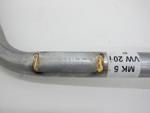 Novus Vor-/Zentralschalldämpfer Ersatzrohr Gruppe N für VW Golf 2 & Jetta 2 – aluminierter Stahl – Motorsport/Racing