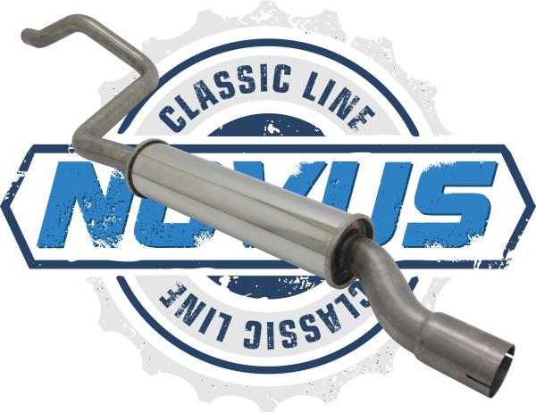 Novus Classic-Line Serien Vorschalldämpfer aus Edelstahl für VW Golf 1 Cabriolet (155) 1.8 72 kW (2H) – mit E-Prüfzeichen