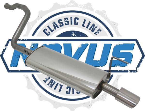 Novus Classic-Line Serien Endschalldämpfer aus Edelstahl für Audi 80 B4 Limousine & Avant – 1.6 / 2.0 – mit E-Prüfzeichen