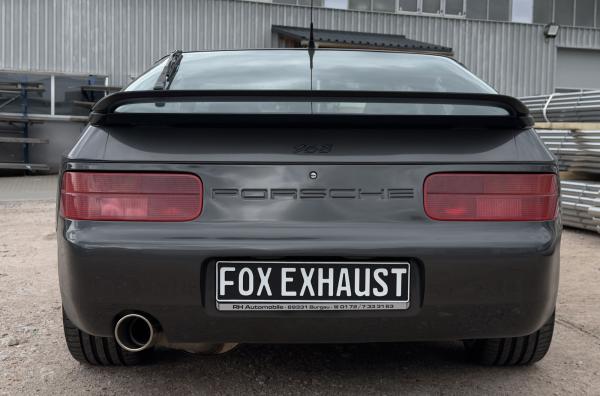 Fox passend für Porsche 968 Halbanlage bestehend aus End- und Vorschalldämpfer - Endrohr 1x100 Typ 47 PO070001-761-HA