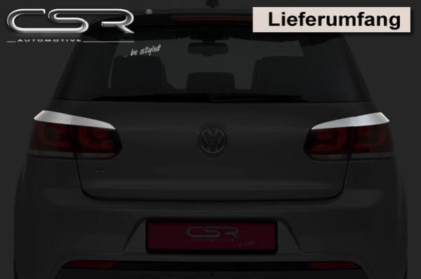 CSR Rücklichtblenden für VW Golf 6 (Typ 1K) RB005-L schwarz matt (Lackierung erforderlich)