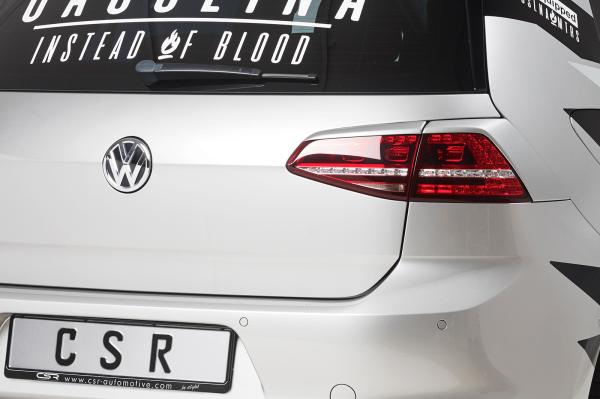 CSR Rücklichtblenden für VW Golf 7 (Typ 1K) RB007-L Lackierung erforderlich (schwarz matt)