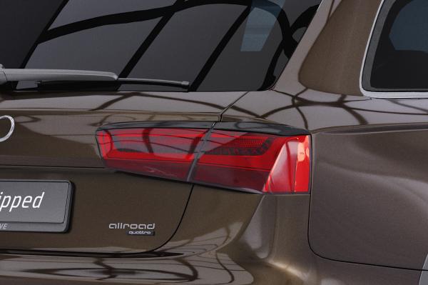 CSR Rücklichtblenden für Audi A6 C7 (Typ 4G) Avant RB018-L schwarz matt (Lackierung erforderlich)