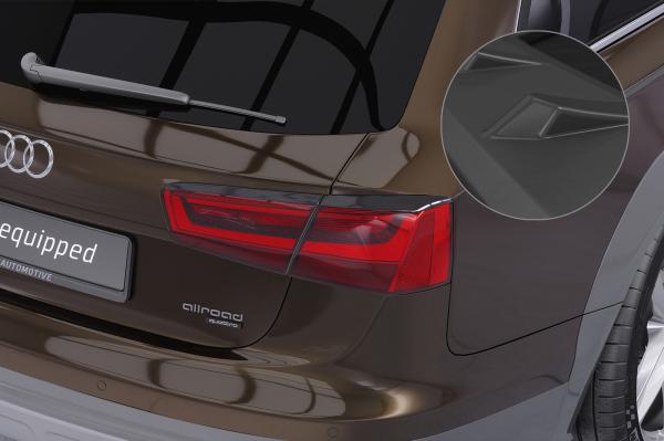 CSR Rücklichtblenden für Audi A6 C7 (Typ 4G) Avant RB018-L schwarz matt (Lackierung erforderlich)