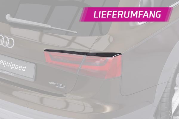 CSR Rücklichtblenden für Audi A6 C7 (Typ 4G) Avant RB018-L schwarz matt (Lackierung erforderlich)