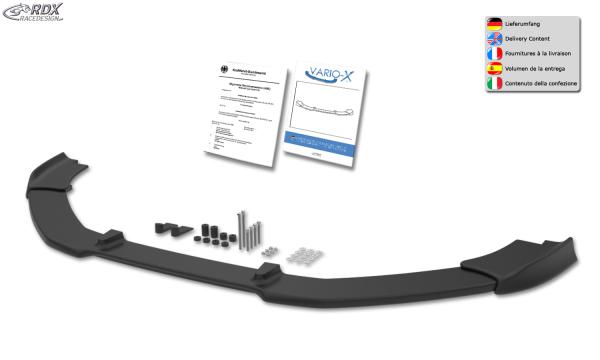 RDX Frontspoilerlippe VARIO-X für VOLVO S80 2013-2016 / V70 2013-2016 Frontlippe Front Ansatz Vorne Spoilerlippe
