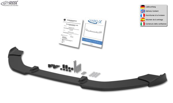 RDX Frontspoilerlippe VARIO-X für PEUGEOT 208 (2012-2019) Frontlippe Front Ansatz Vorne Spoilerlippe