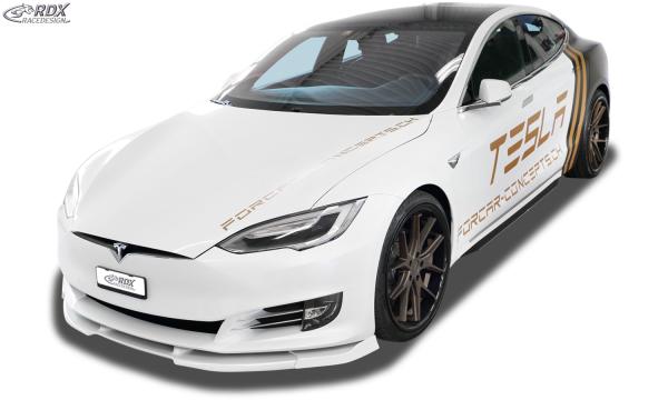 RDX Frontspoilerlippe VARIO-X für TESLA Model S 2016+ Frontlippe Front Ansatz Vorne Spoilerlippe