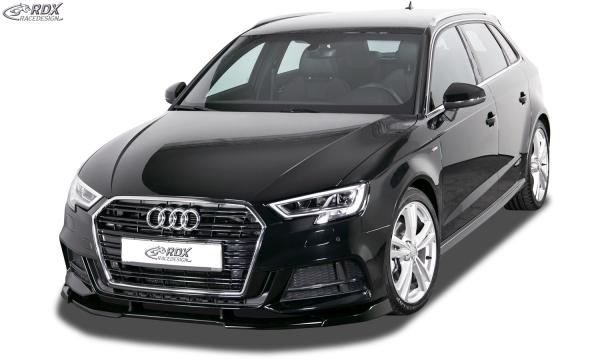 RDX Frontspoilerlippe VARIO-X für AUDI A3 8V, 8VA Sportback, 8VS Limousine, 8V7 Cabrio S-Line & S3 (Facelift 2016+) Frontlippe Front Ansatz Vorne Spoilerlippe