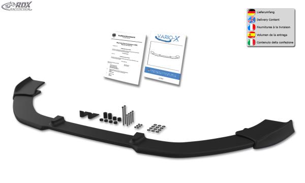 RDX Frontspoilerlippe VARIO-X für KIA Ceed, Ceed SW, Pro Ceed GT & GT-Line Typ JD (2015+) Frontlippe Front Ansatz Vorne Spoilerlippe