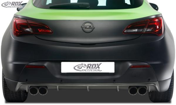 RDX Heckansatz für OPEL Astra J GTC Diffusor Heckblende Heckdiffusor (für Duplex-Auspuff)