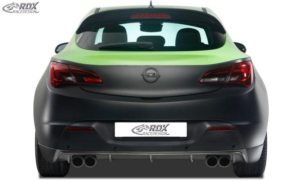 RDX Heckansatz für OPEL Astra J GTC Diffusor Heckblende Heckdiffusor (für Duplex-Auspuff)