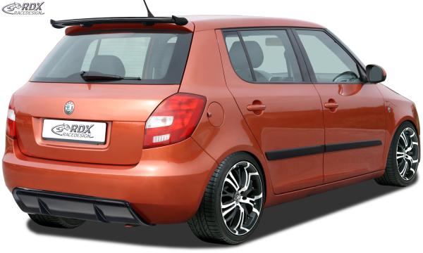 RDX Heckansatz für SKODA Fabia 2 Typ 5J (-2010 & Facelift 2010+) Diffusor Heckblende Heckdiffusor