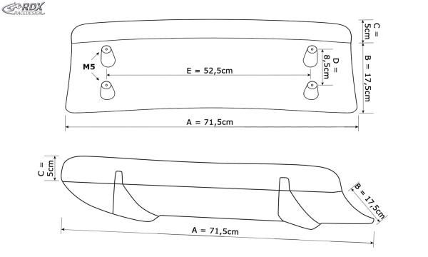 RDX Heckdiffusor U-Diff XL für MERCEDES CL-Klasse C216 Diffusor Heck Ansatz