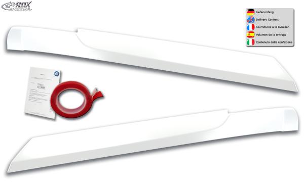 RDX Scheinwerferblenden für VW Crafter & MAN TGE (2017+) weiß glänzend Böser Blick