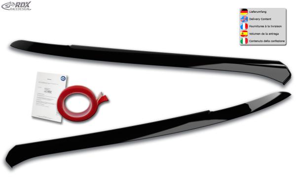 RDX Scheinwerferblenden für VW T-Roc (A1 / 2017+) schwarz glänzend Böser Blick