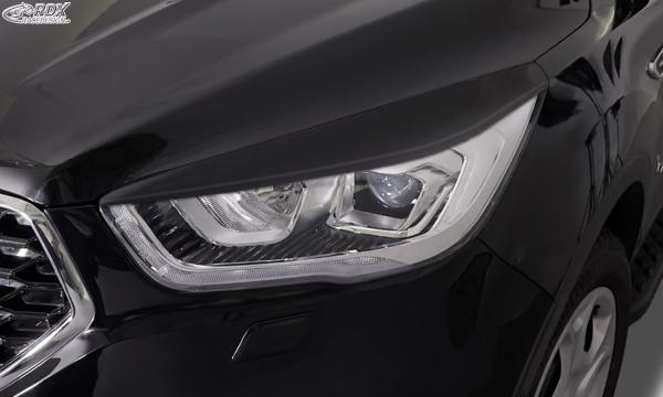 RDX Scheinwerferblenden für FORD Kuga (DM2 | 2016-2020) schwarz glänzend Böser Blick