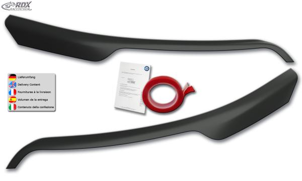 RDX Scheinwerferblenden für FORD Transit (2014-heute) für silberne Halogen-Scheinwerfer Böser Blick