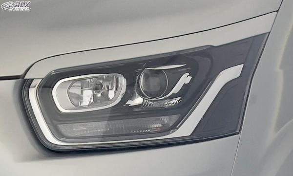 RDX Scheinwerferblenden für FORD Transit (2014-heute) für Xenon- und schwarze Halogen-Scheinwerfer Böser Blick