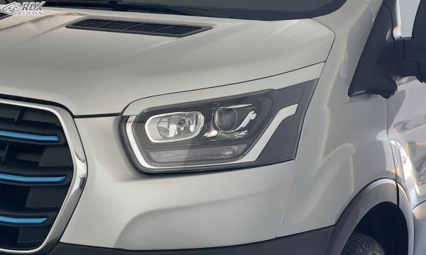RDX Scheinwerferblenden für FORD Transit (2014-heute) für Xenon- und schwarze Halogen-Scheinwerfer Böser Blick