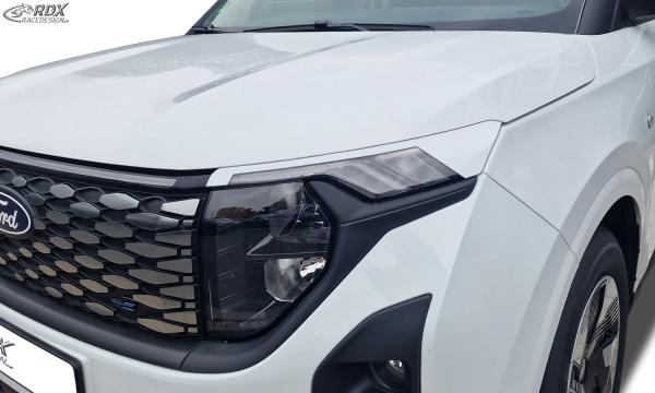 RDX Scheinwerferblenden für FORD Transit Courier & Tourneo Courier (N1P / N3P | 2024+) weiß glänzend Böser Blick