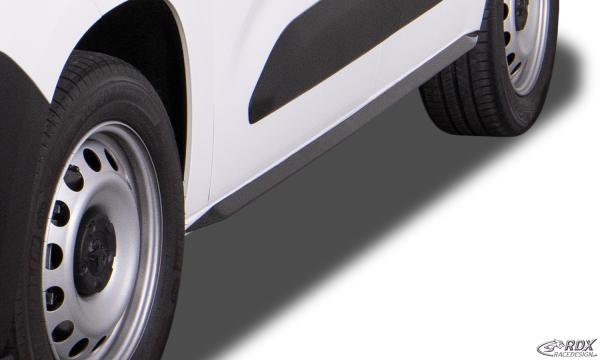 RDX Seitenschweller für CITROEN Berlingo, PEUGEOT Partner & Rifter, OPEL Combo, TOYOTA ProAce City (Typ E, 2018+) "Slim"