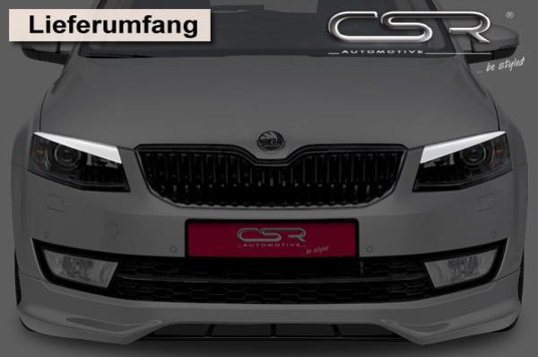 CSR Scheinwerferblenden Carbon Look für Skoda Octavia 3 Typ 5E SB197-C Carbon Look Hochglanz (keine Lackierung erforderlich)