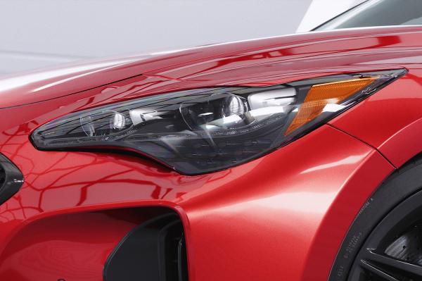 CSR Scheinwerferblenden für Kia Stinger SB296-L Lackierung erforderlich (schwarz matt)