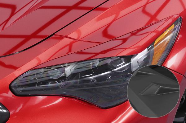 CSR Scheinwerferblenden für Kia Stinger SB296-L Lackierung erforderlich (schwarz matt)