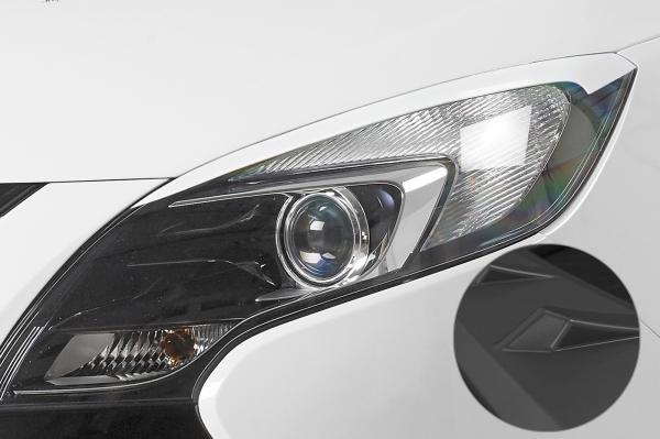 CSR Scheinwerferblenden für Opel Zafira Tourer 3. Gen SB298-L schwarz matt (Lackierung erforderlich)