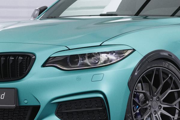 CSR Scheinwerferblenden für BMW 2er F22/F23/F87 SB314-G Glossy schwarz Hochglanz (keine Lackierung erforderlich)