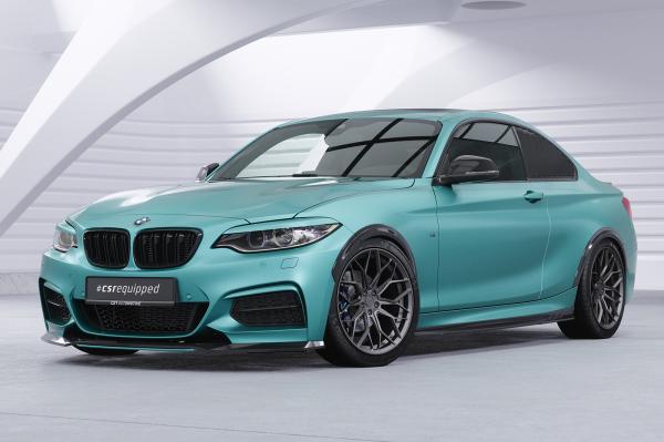 CSR Scheinwerferblenden für BMW 2er F22/F23/F87 SB314-G Glossy schwarz Hochglanz (keine Lackierung erforderlich)