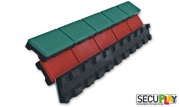 SECUPLAY Gummi Mähkante / Rasenkante 100x10x3,6cm grün