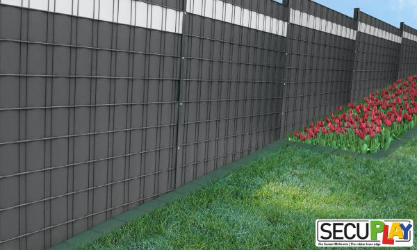 SECUPLAY Gummi Mähkante / Rasenkante 100x10x3,6cm grün