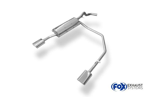 Fox Endschalldämpfer für VW Bora 1J/ Bora Variant 1J – Ausgang rechts/links – 135x80 mm (Typ 53)