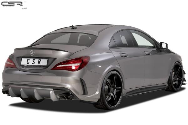 CSR Seitenschweller mit ABE für Mercedes-Benz CLA C117 X117 SS448-S Strukturiert schwarz matt (keine Lackierung erforderlich)