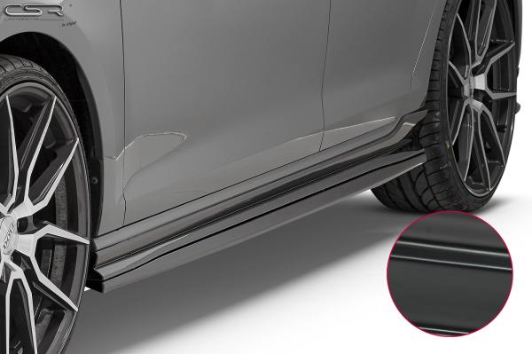 CSR Seitenschweller mit ABE für VW Golf 7 GTI TCR SS457-L Lackierung erforderlich (schwarz matt)