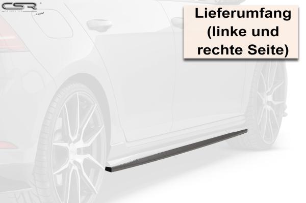 CSR Seitenschweller mit ABE für VW Golf 7 GTI TCR SS457-L Lackierung erforderlich (schwarz matt)