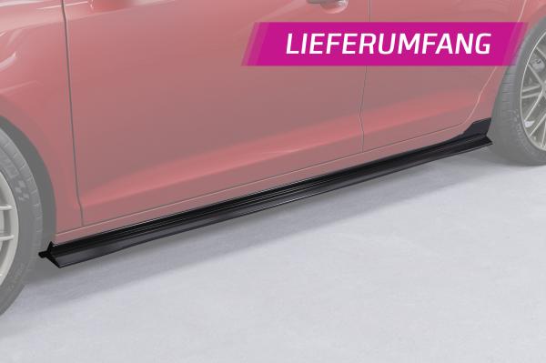 CSR Seitenschweller mit ABE für VW Golf 6 SS460-L schwarz matt (Lackierung erforderlich)